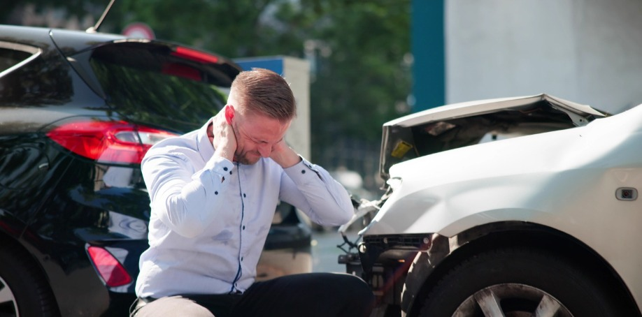 young man injured in auto accident